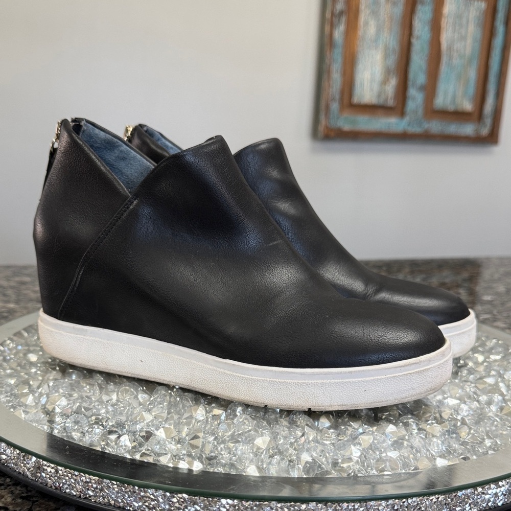 Dr. Scholl's Black leather Wedge Sneakers 7.5